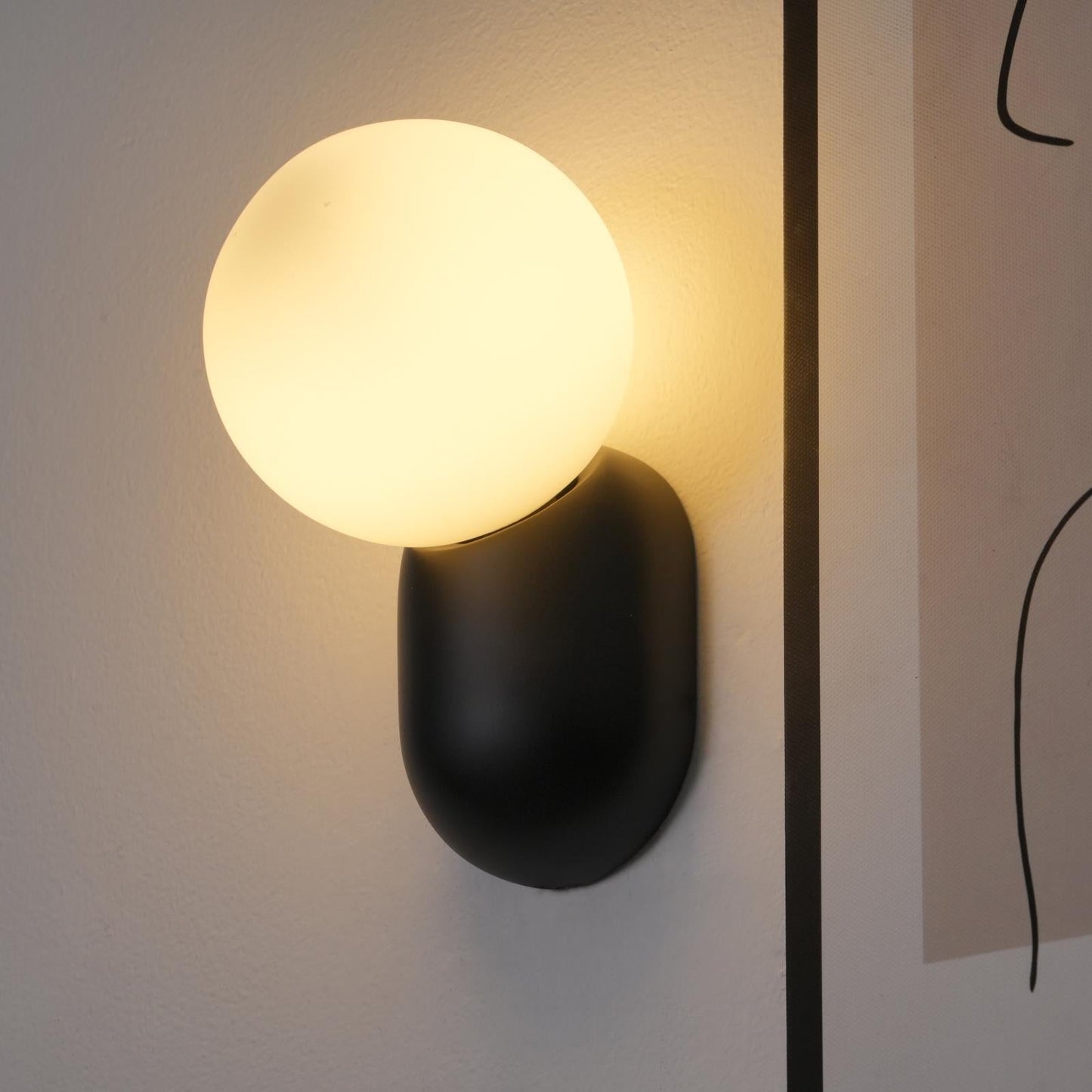 Nordelle | Wandlamp Glazen Bol