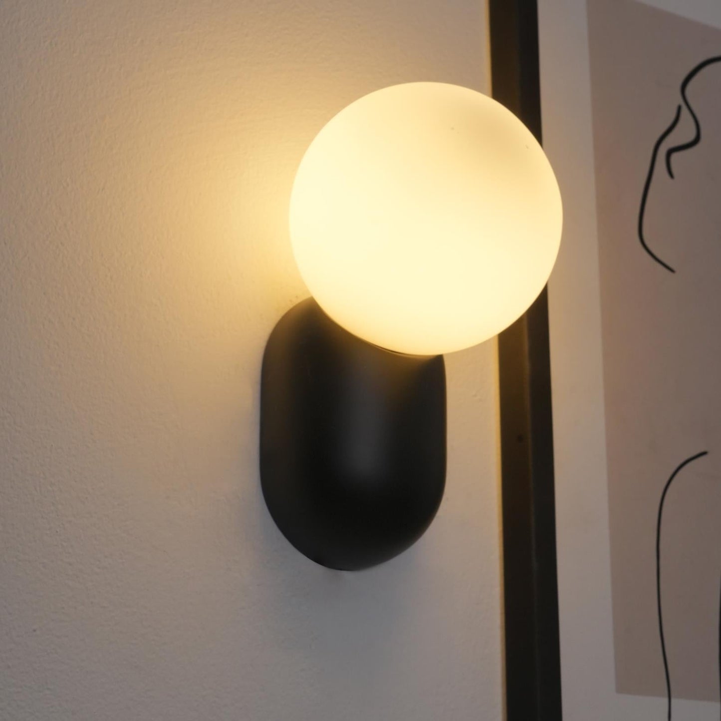 Nordelle | Wandlamp Glazen Bol