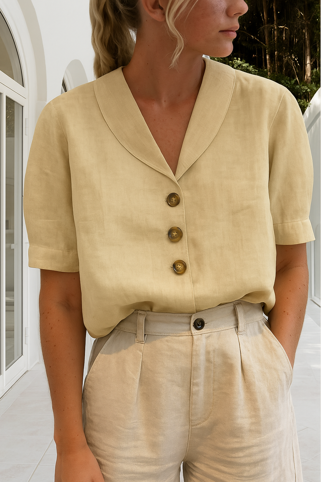Mireille | V-Hals Zomerblouse Dames