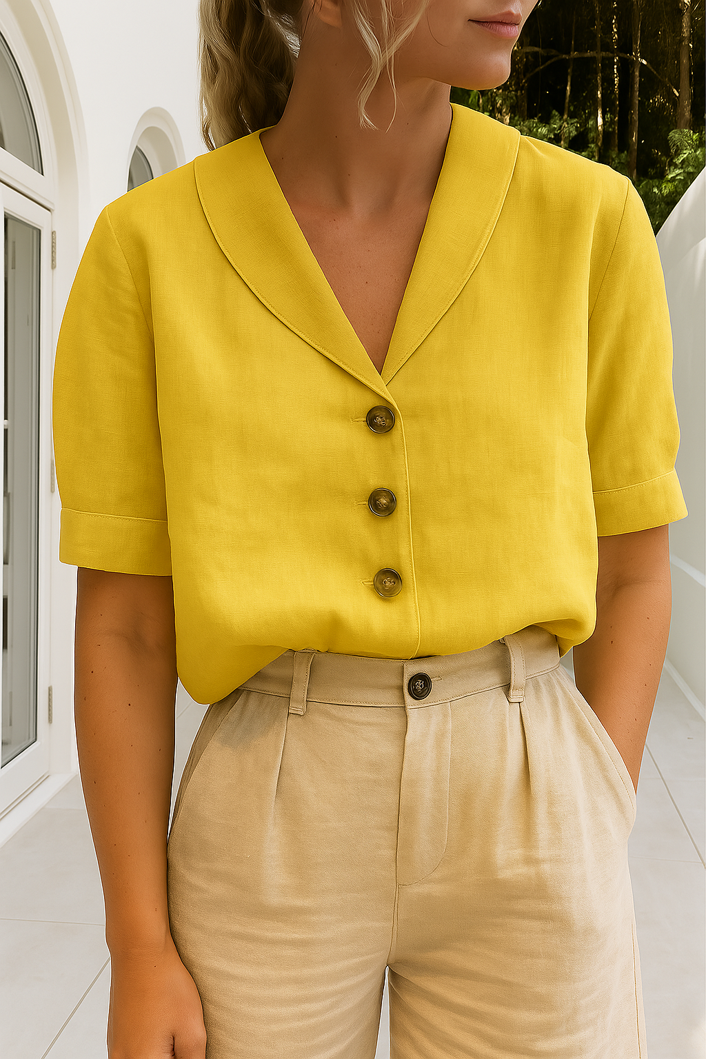 Mireille | V-Hals Zomerblouse Dames