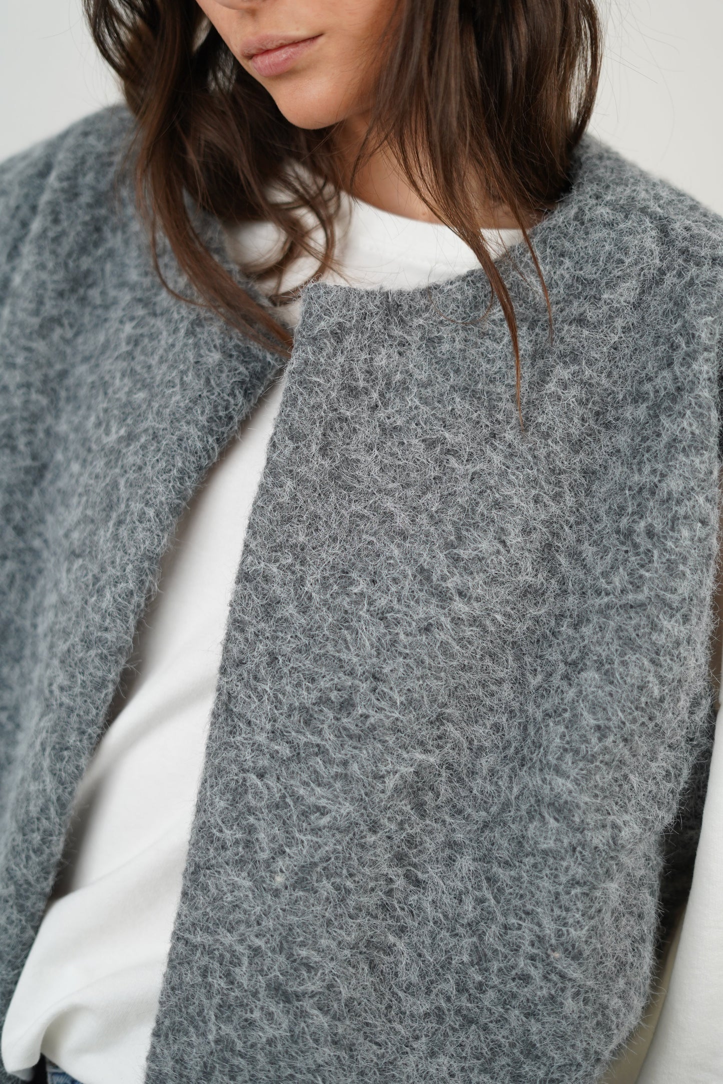 Mirella | Mouwloos Bouclé Vest Dames