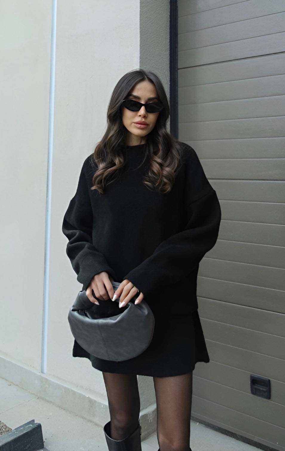 Noëlla™ | Dames Tweedelige Gebreide Set | Oversized Trui en Minirok in Chic Herfstdesign