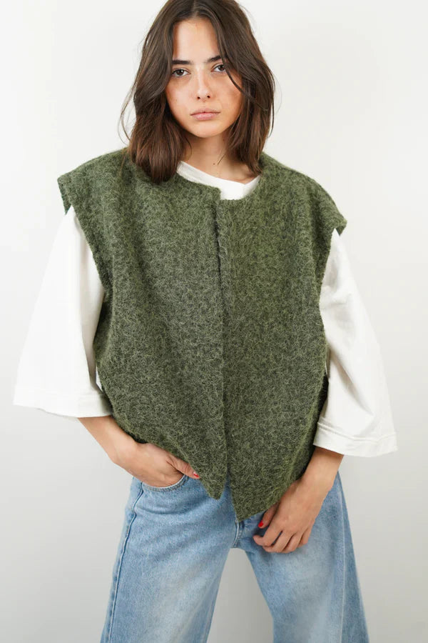 Mirella | Mouwloos Bouclé Vest Dames