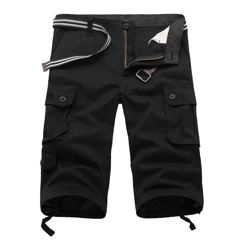 Finn | Cargo Bermuda Heren | Katoenmix | Korte Broek met Zakken | Verstelbare Trekkoorden | Outdoor Zomershort