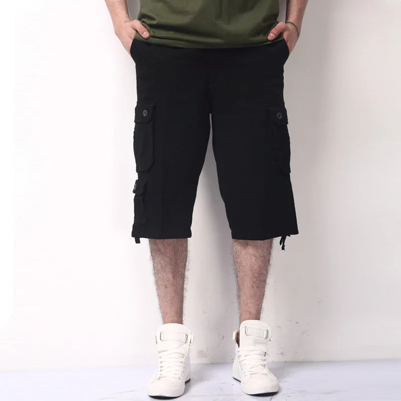 Finn | Cargo Bermuda Heren | Katoenmix | Korte Broek met Zakken | Verstelbare Trekkoorden | Outdoor Zomershort