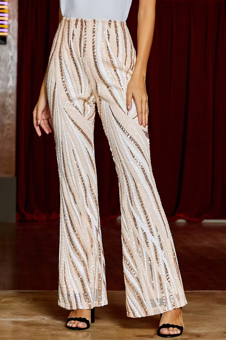 Zafira | Glitter Flared Broek