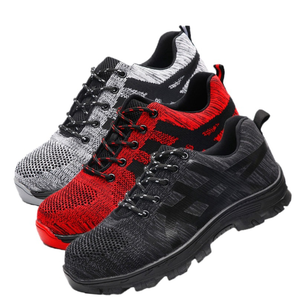 Fortanox™ | Heren Werkschoenen met Stalen Neus | Sportieve Veiligheidsschoenen met Antislipzool, Kevlar Tussenzool en Ademend Mesh