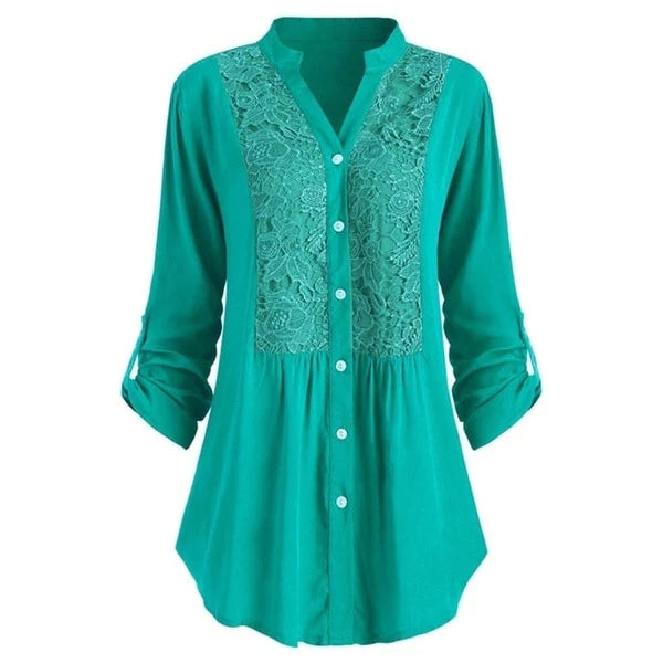 Elanora | Tuniekblouse Dames met Kantborduurwerk