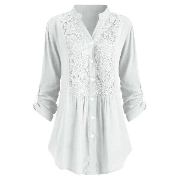 Elanora | Tuniekblouse Dames met Kantborduurwerk