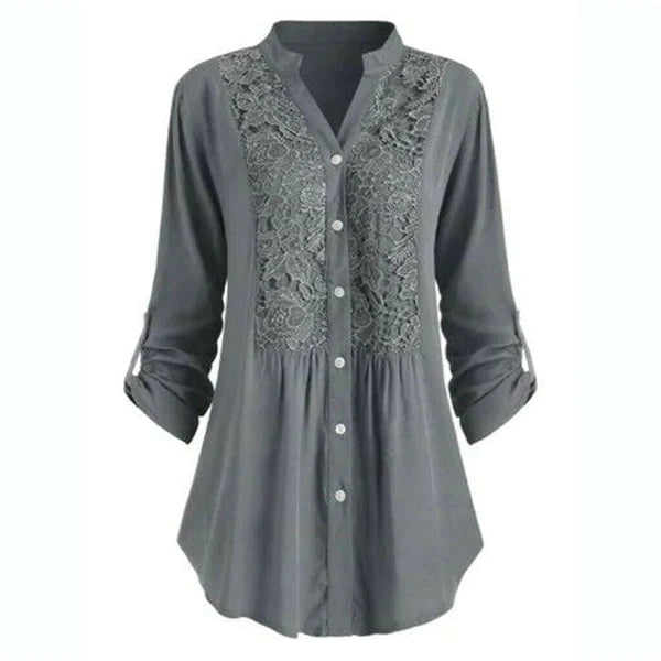 Elanora | Tuniekblouse Dames met Kantborduurwerk