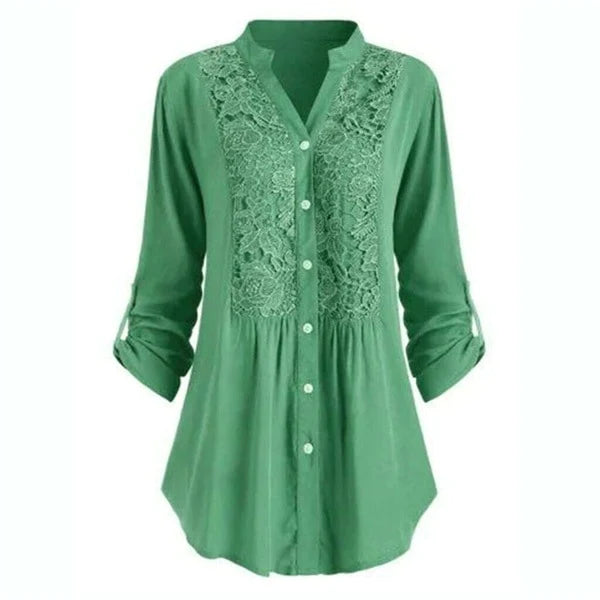 Elanora | Tuniekblouse Dames met Kantborduurwerk