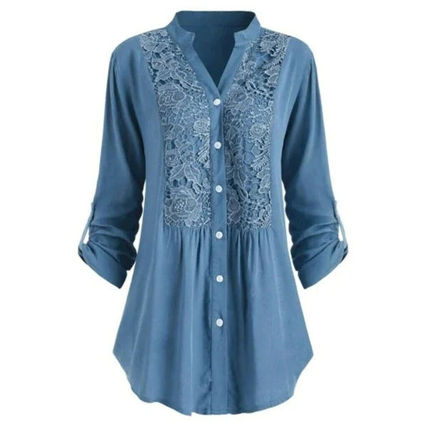 Elanora | Tuniekblouse Dames met Kantborduurwerk