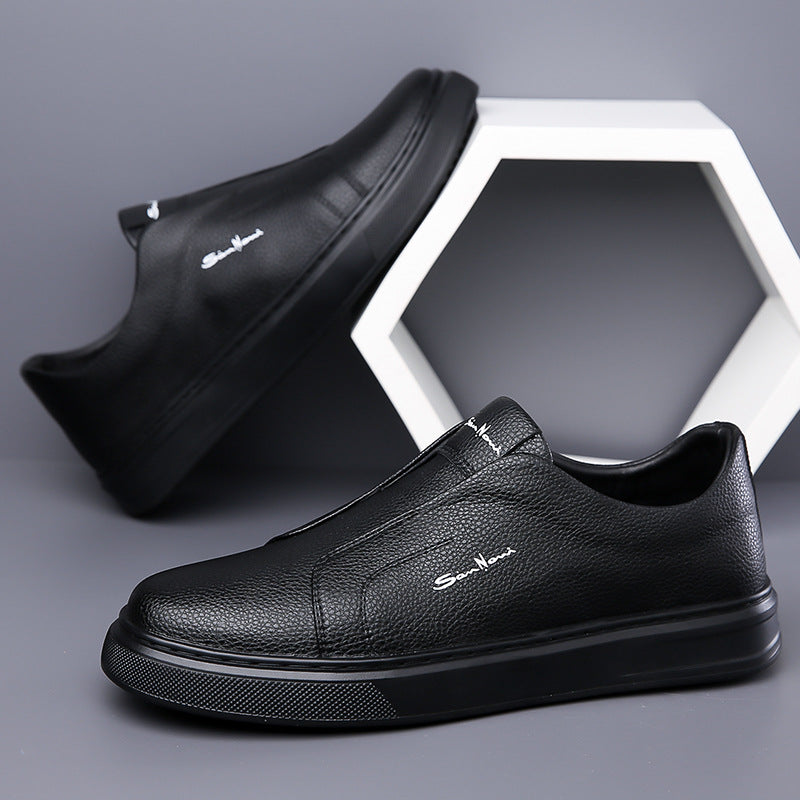 Arlen | Instapsneakers Heren | Slip‑On Sneakers | Kunstleer & Elastische Zijkant | Comfortabel & Gripvast