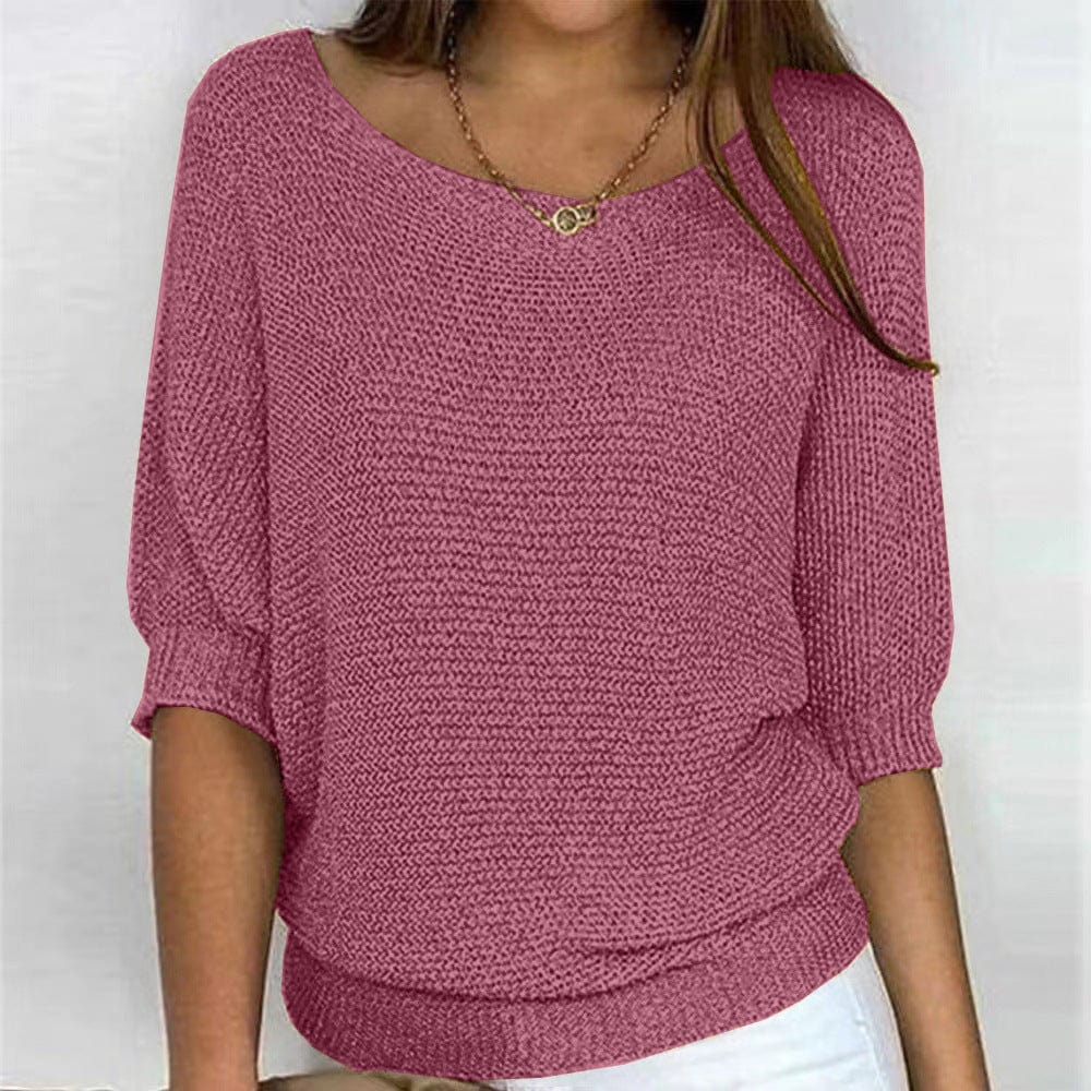 Lunara | V-Hals Trui met Batwing Mouwen Dames