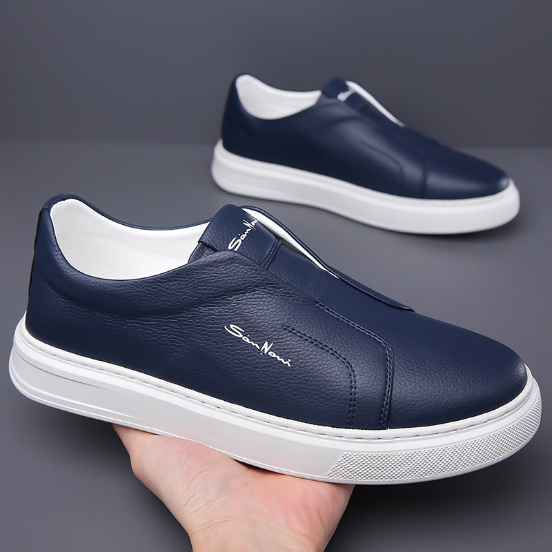Arlen | Instapsneakers Heren | Slip‑On Sneakers | Kunstleer & Elastische Zijkant | Comfortabel & Gripvast