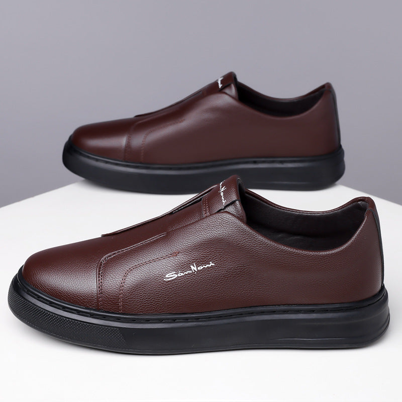 Arlen | Instapsneakers Heren | Slip‑On Sneakers | Kunstleer & Elastische Zijkant | Comfortabel & Gripvast