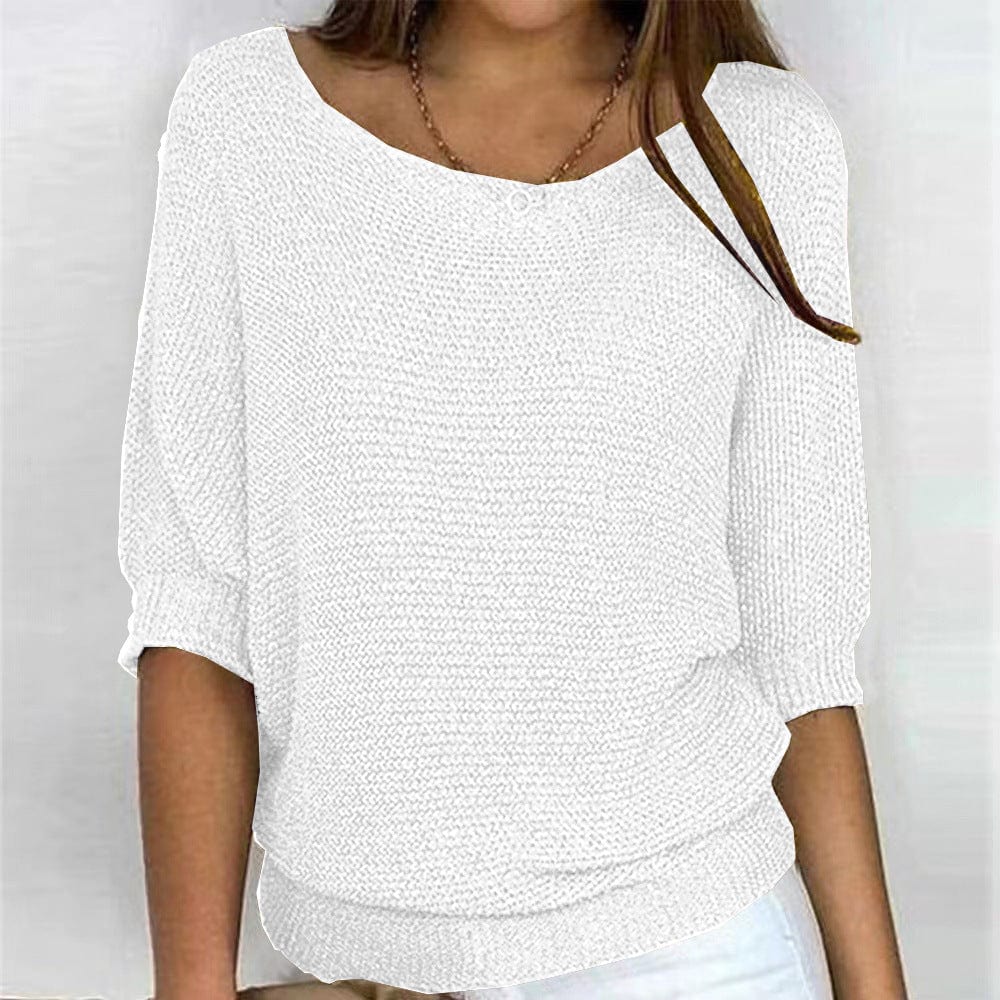 Lunara | V-Hals Trui met Batwing Mouwen Dames