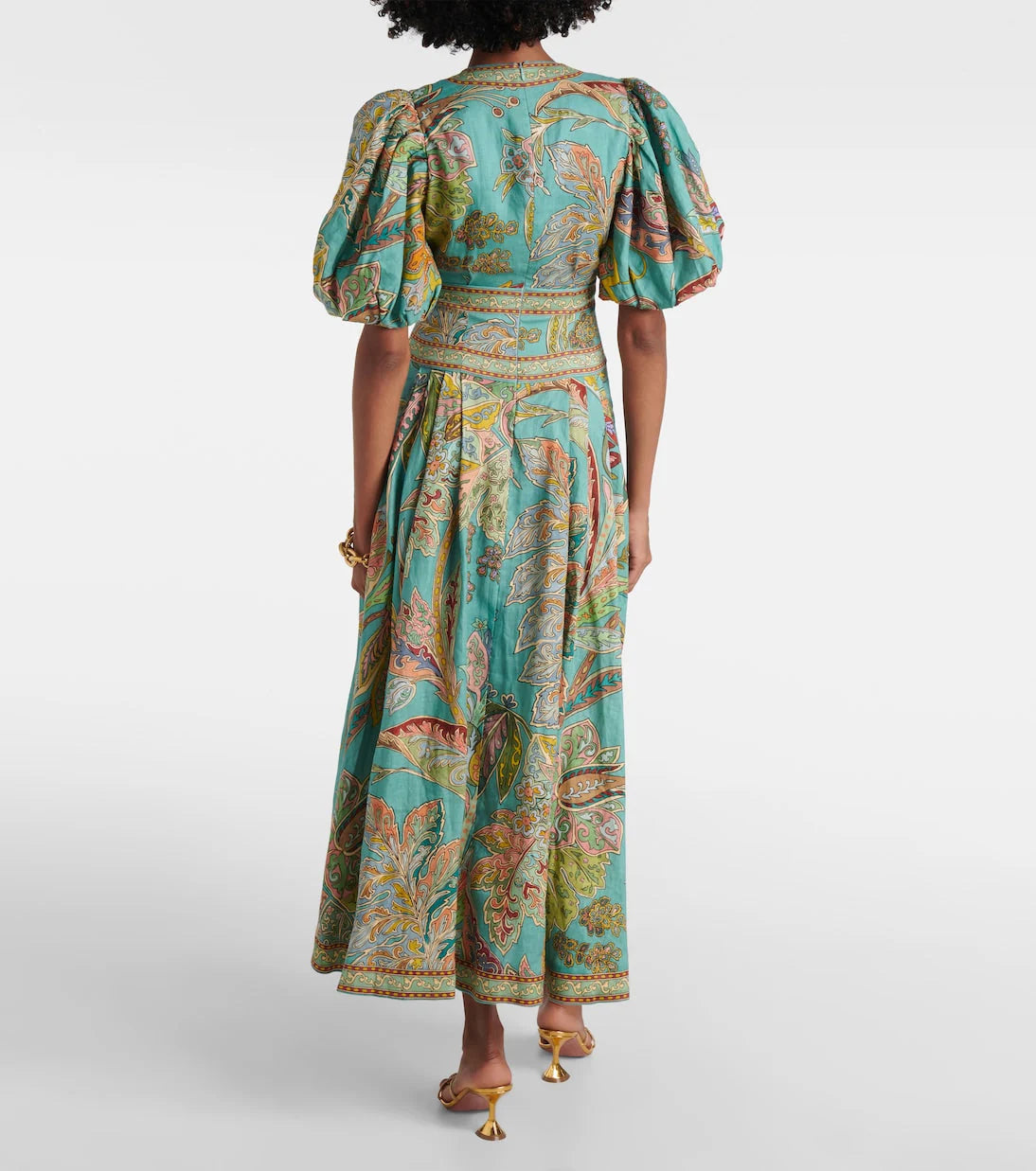 Soleia | Bohemian Maxi-Jurk Dames | Luchtige Zomerjurk | V-Hals | Zwierige Paisley Print | Festival Strandjurk
