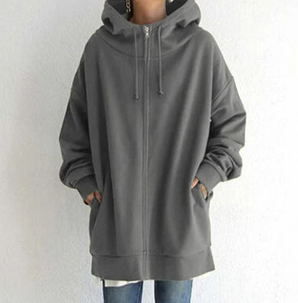 Amaya | Oversized Hoodie Met Rits En Capuchon