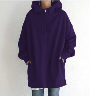 Amaya | Oversized Hoodie Met Rits En Capuchon