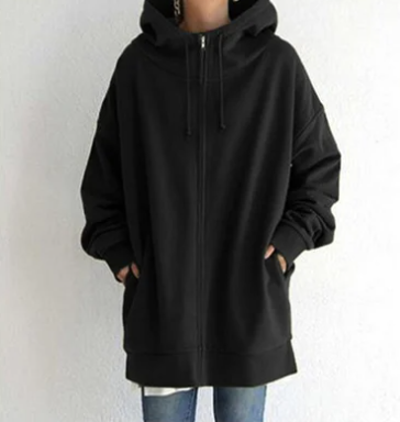 Amaya | Oversized Hoodie Met Rits En Capuchon