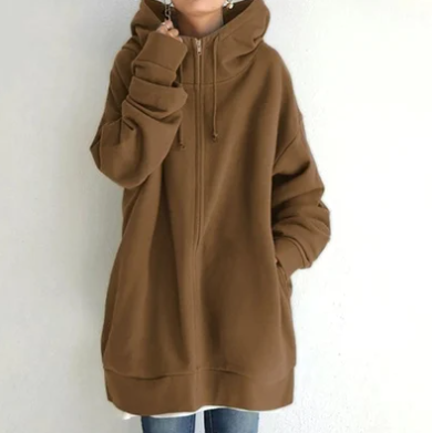 Amaya | Oversized Hoodie Met Rits En Capuchon