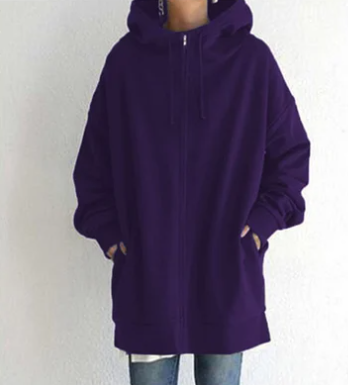 Amaya | Oversized Hoodie Met Rits En Capuchon