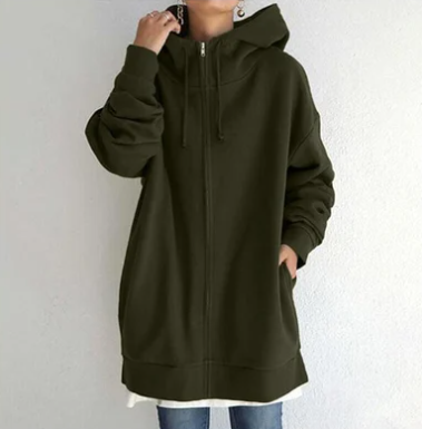 Amaya | Oversized Hoodie Met Rits En Capuchon