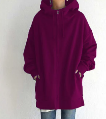 Amaya | Oversized Hoodie Met Rits En Capuchon