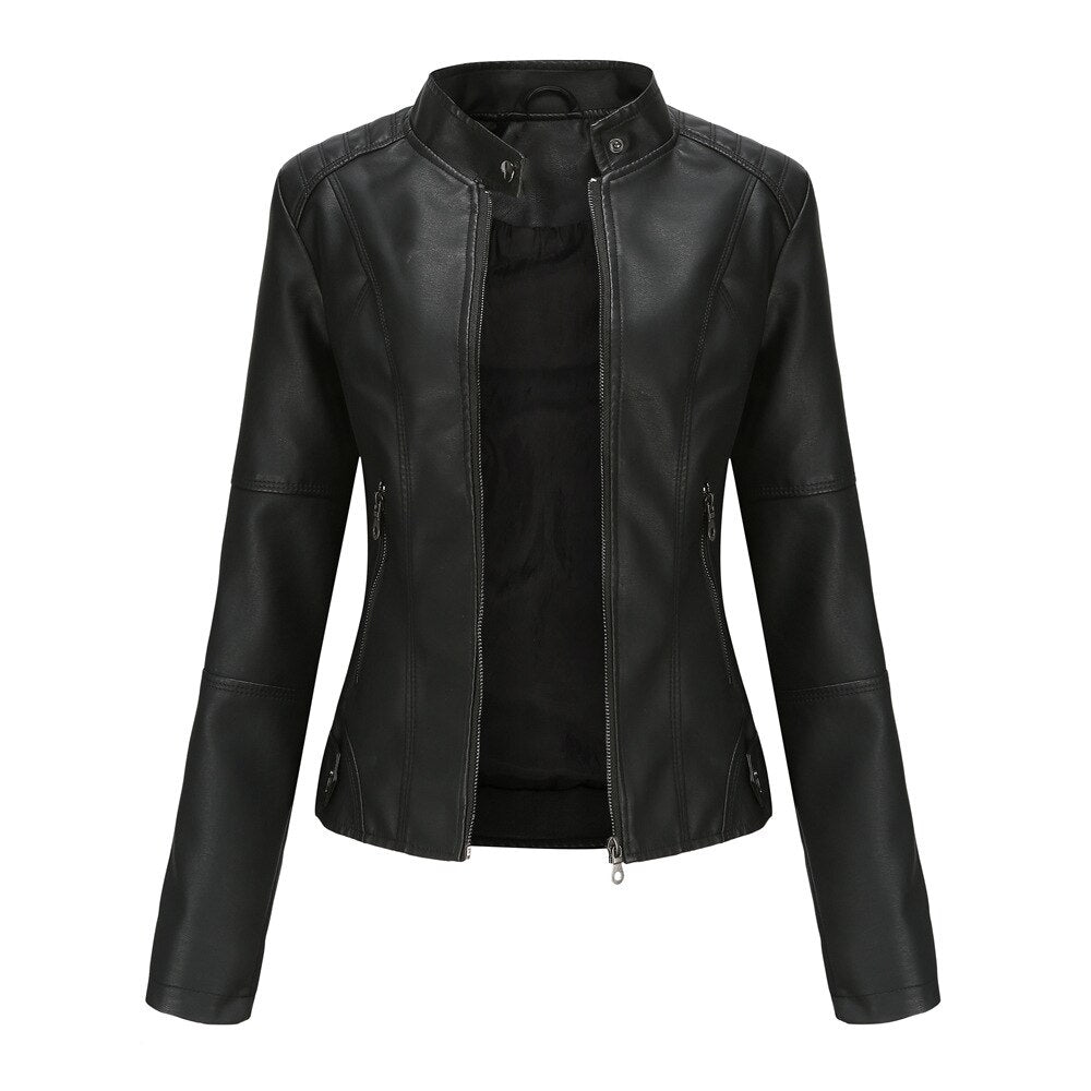 Isabella | Bikerjack Dames Kunstleer Met Getailleerde Pasvorm
