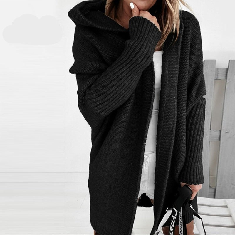Marisol | Oversized Gebreide Cardigan Met Capuchon