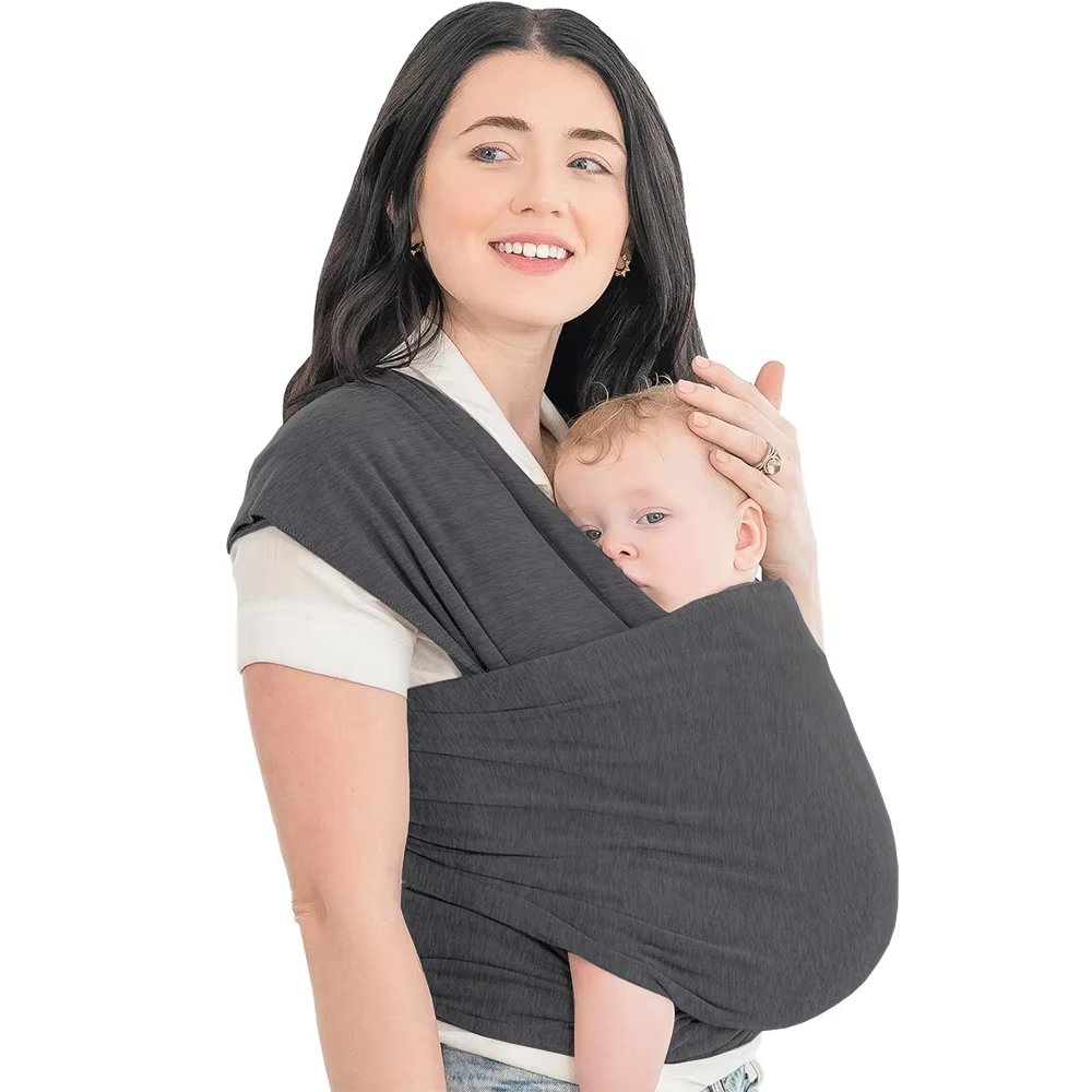 Liora™ | Uniseks Ergonomische Draagdoek voor Baby’s | Rekbare Ademende Wrap van 0-36 Maanden met Rug- en Schouderondersteuning