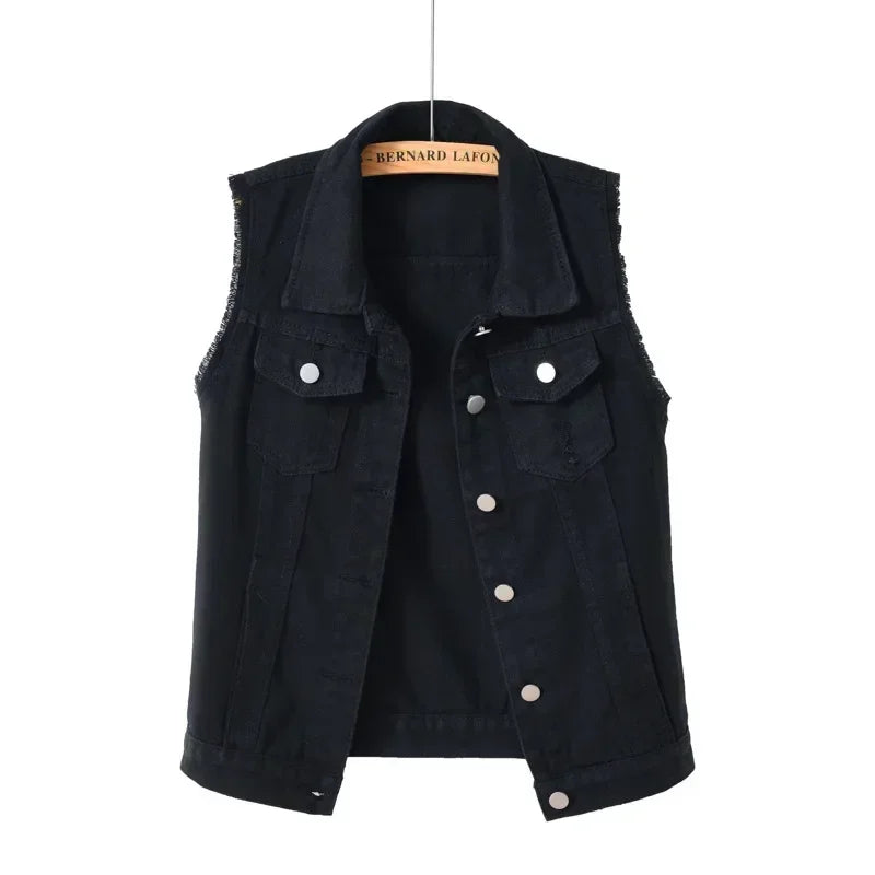 Riva | Mouwloos Denim Gilet Dames