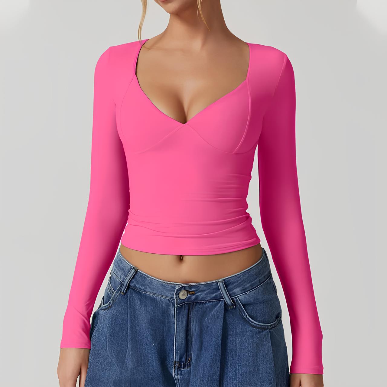 Mandy | Longsleeve Cropped Top Dames