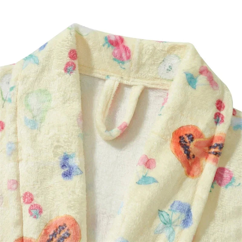 Liora | Flanellen Badjas met Print Dames