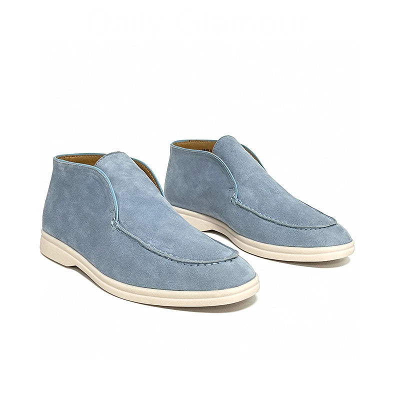 Forzo™ | Heren Hoge Suède Loafers met Gestikte Neus | Mocassins | Chukka Boots