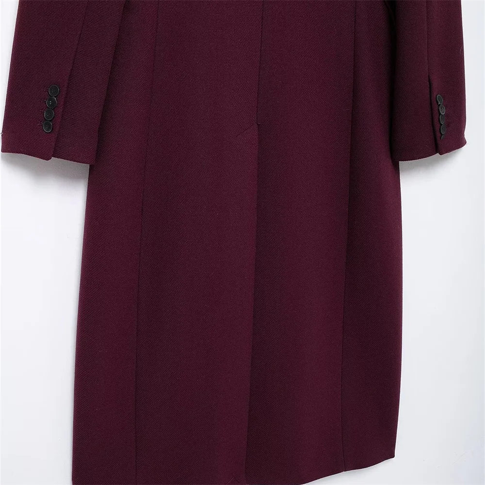 Isolde | Bordeaux Lange Mantel