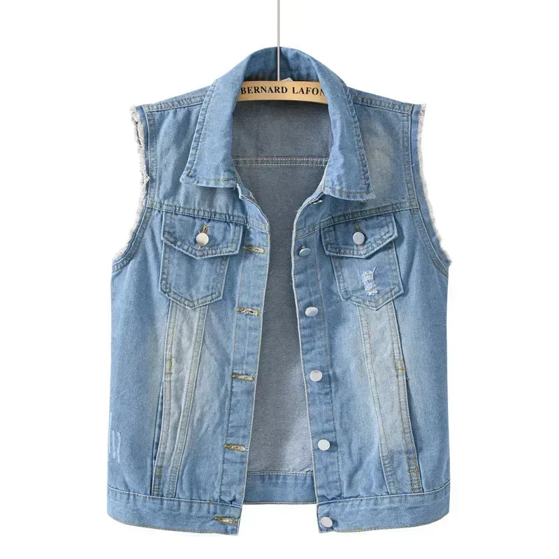 Riva | Mouwloos Denim Gilet Dames