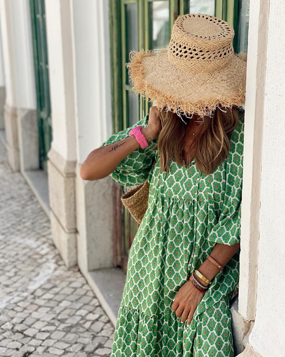 Vivara | Boho Maxi Jurk met Grafische Print en Luchtige V-Hals