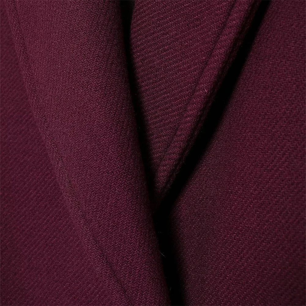 Isolde | Bordeaux Lange Mantel