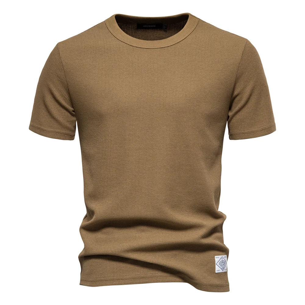Elian | Gestructureerd T-Shirt met Wafelstructuur Heren