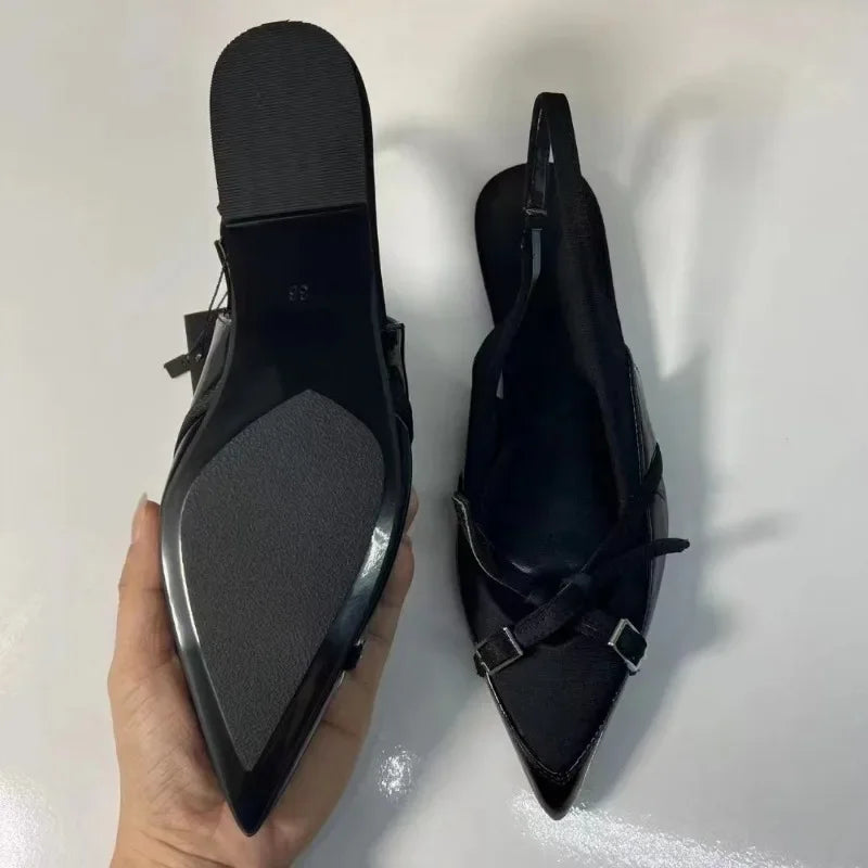 Noira | Zwarte Slingback Flats Dames