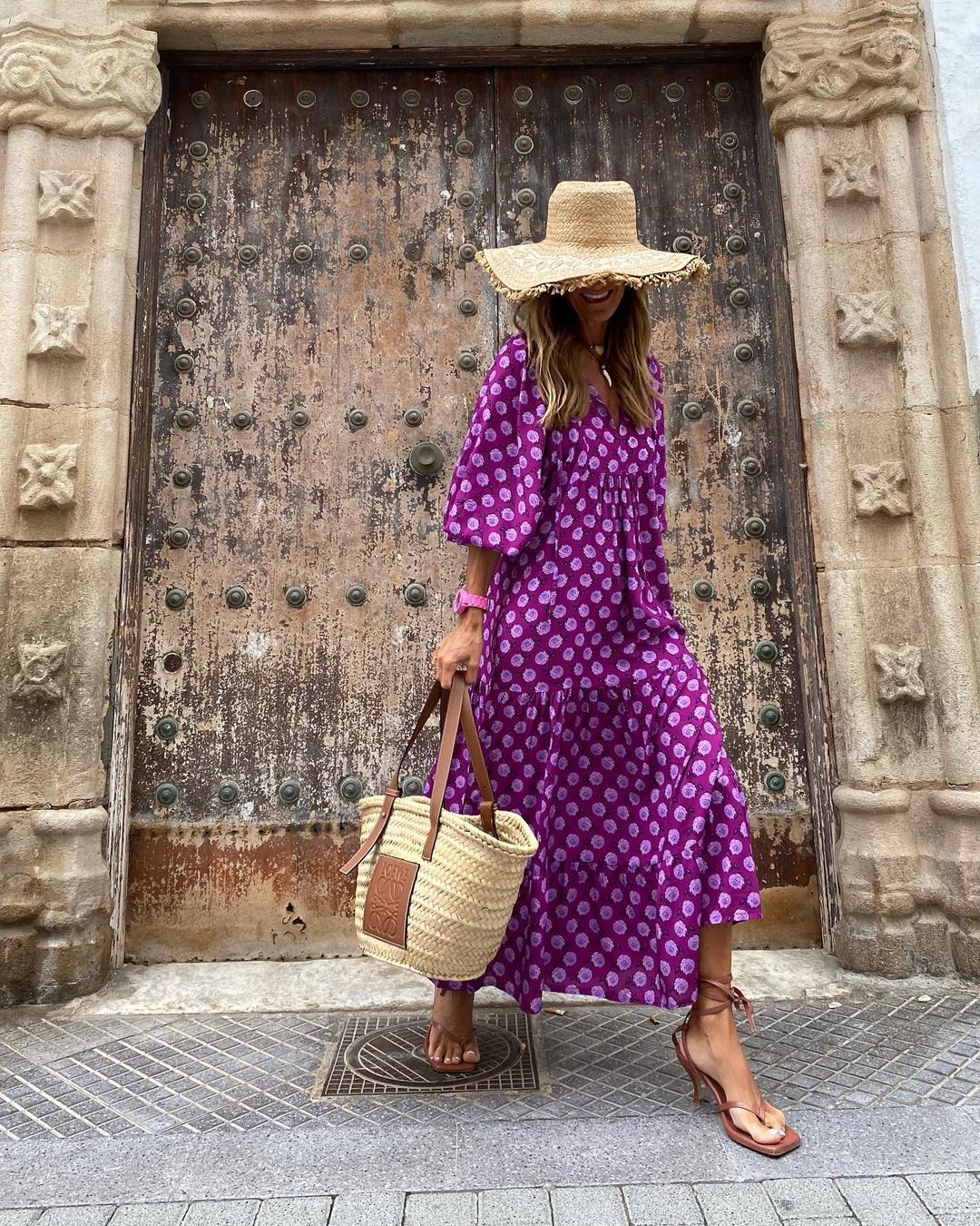 Vivara | Boho Maxi Jurk met Grafische Print en Luchtige V-Hals