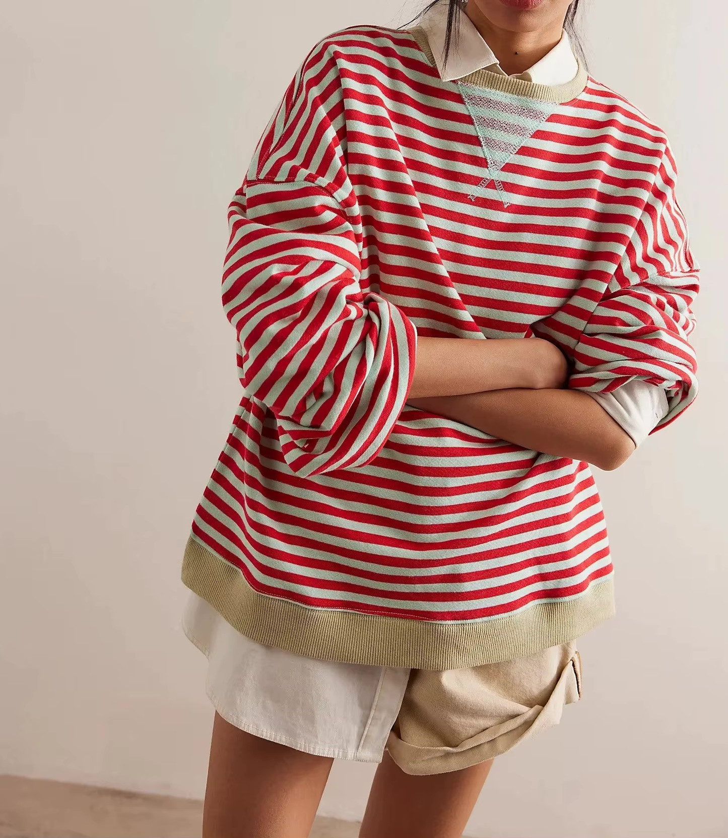 Elisa | Oversized Gestreepte Trui Dames