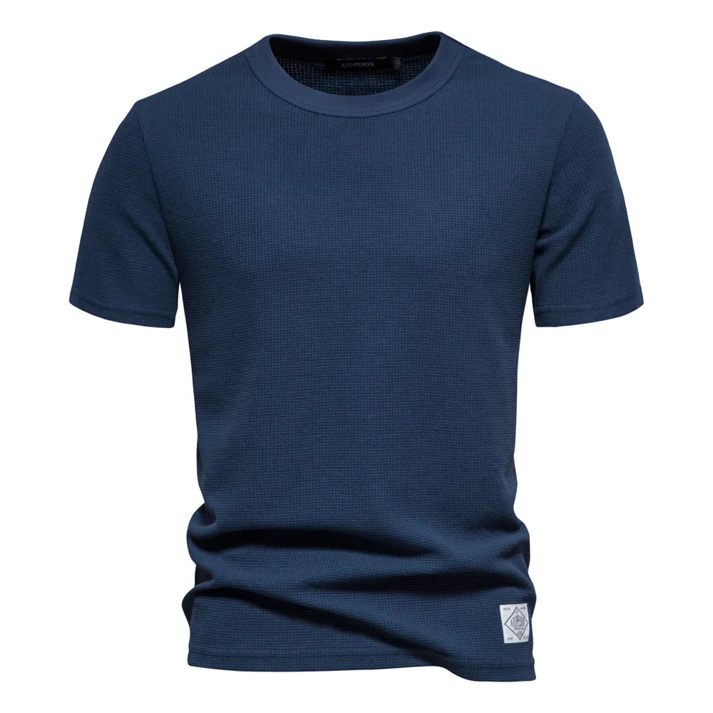 Elian | Gestructureerd T-Shirt met Wafelstructuur Heren