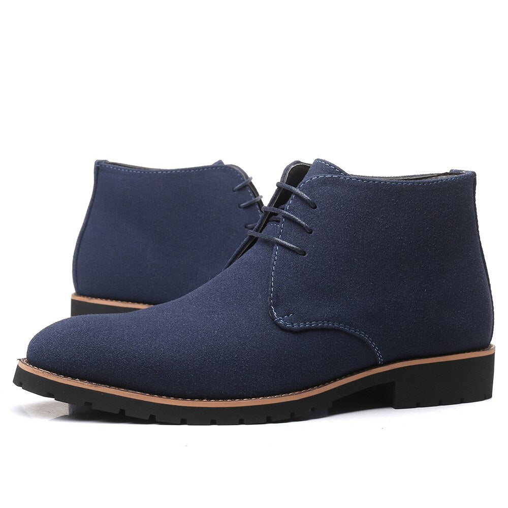 Lazaro™ | Heren Suède Desert Boots | Stijlvolle Casual Enkellaarsjes met Antislip Zool en Veterluiting
