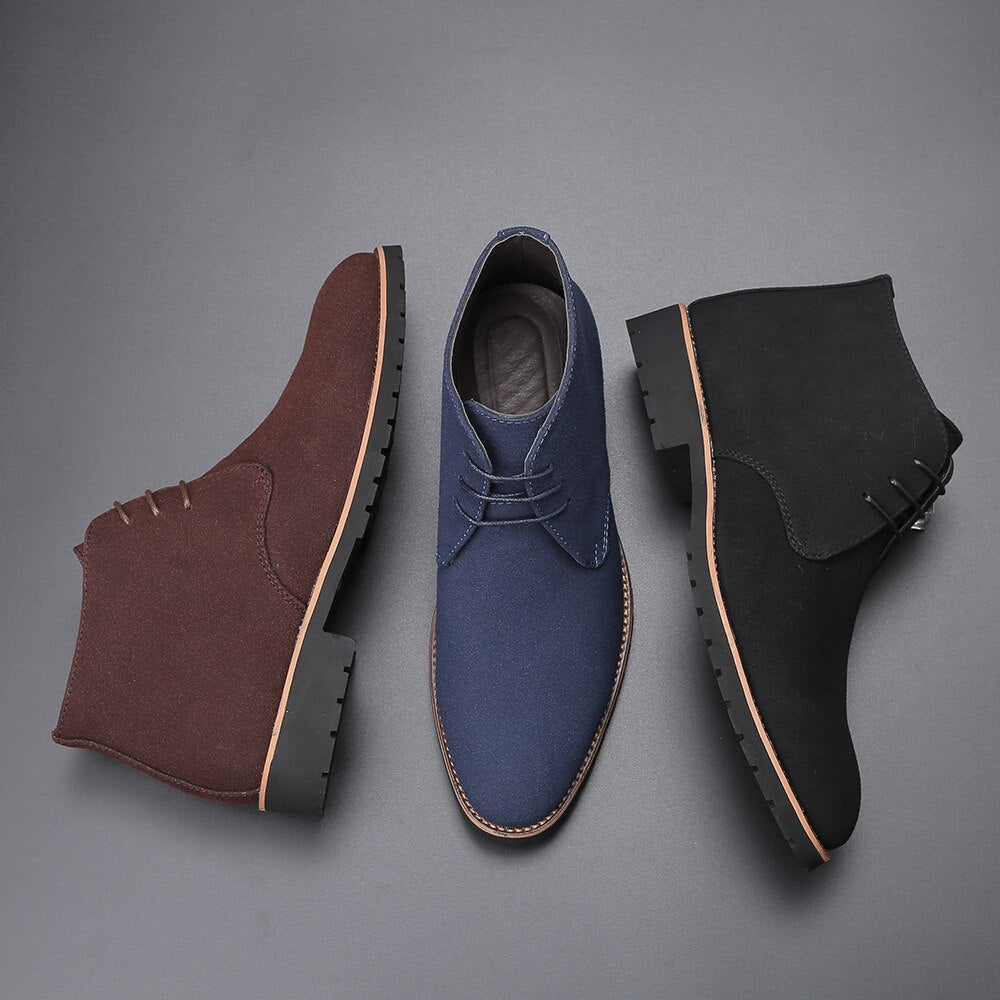 Lazaro™ | Heren Suède Desert Boots | Stijlvolle Casual Enkellaarsjes met Antislip Zool en Veterluiting