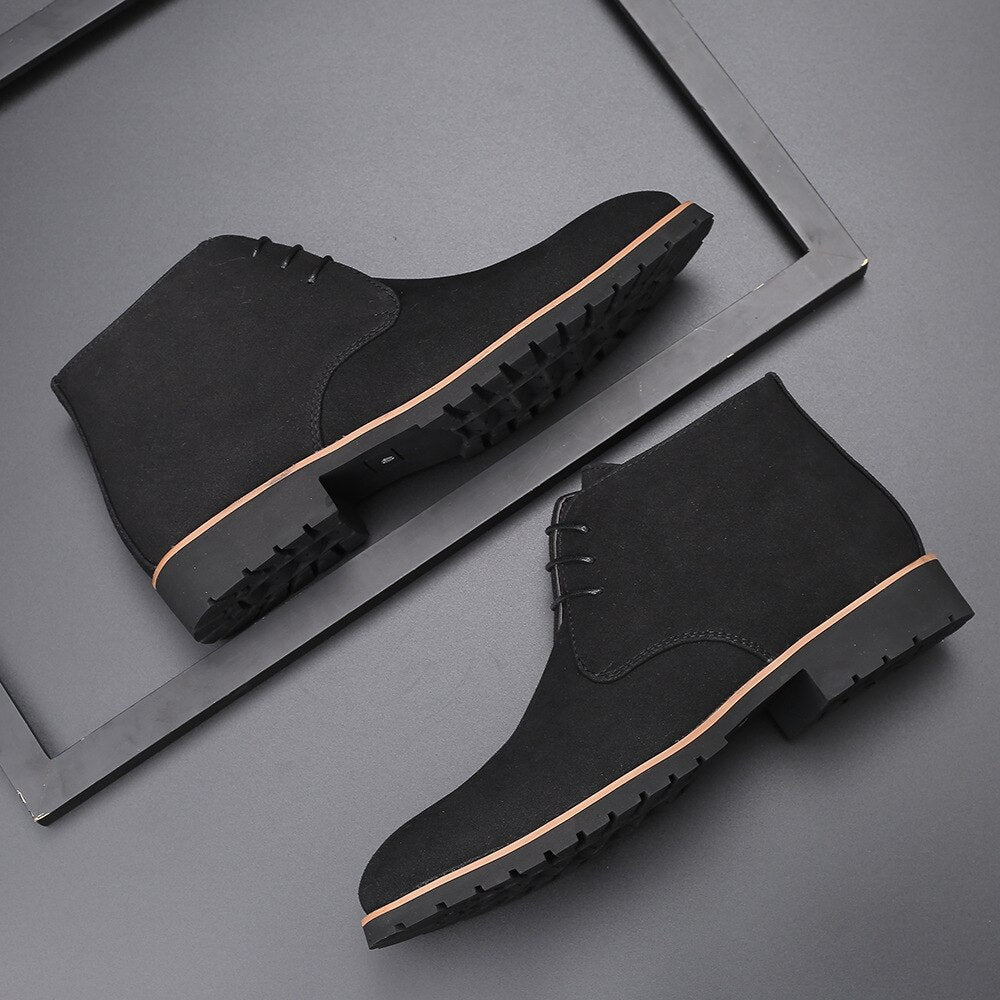 Lazaro™ | Heren Suède Desert Boots | Stijlvolle Casual Enkellaarsjes met Antislip Zool en Veterluiting