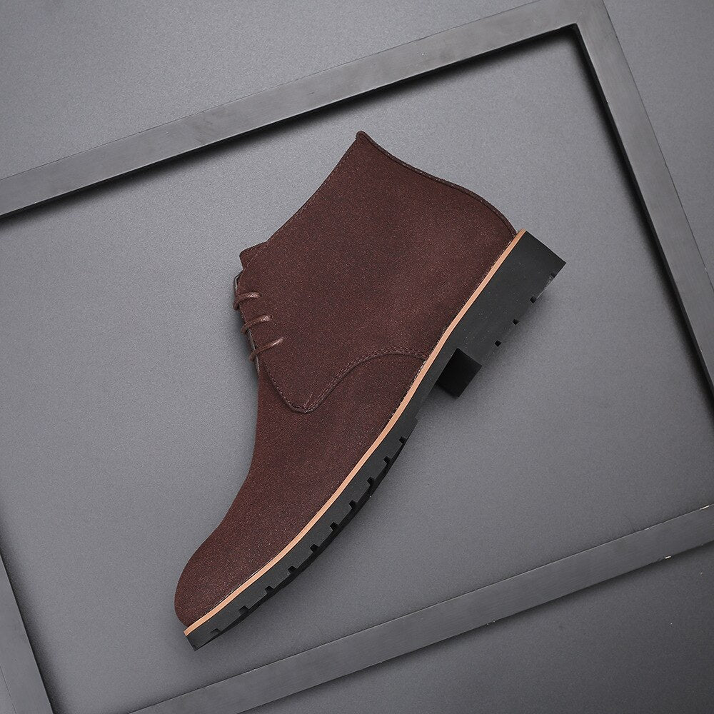 Lazaro™ | Heren Suède Desert Boots | Stijlvolle Casual Enkellaarsjes met Antislip Zool en Veterluiting