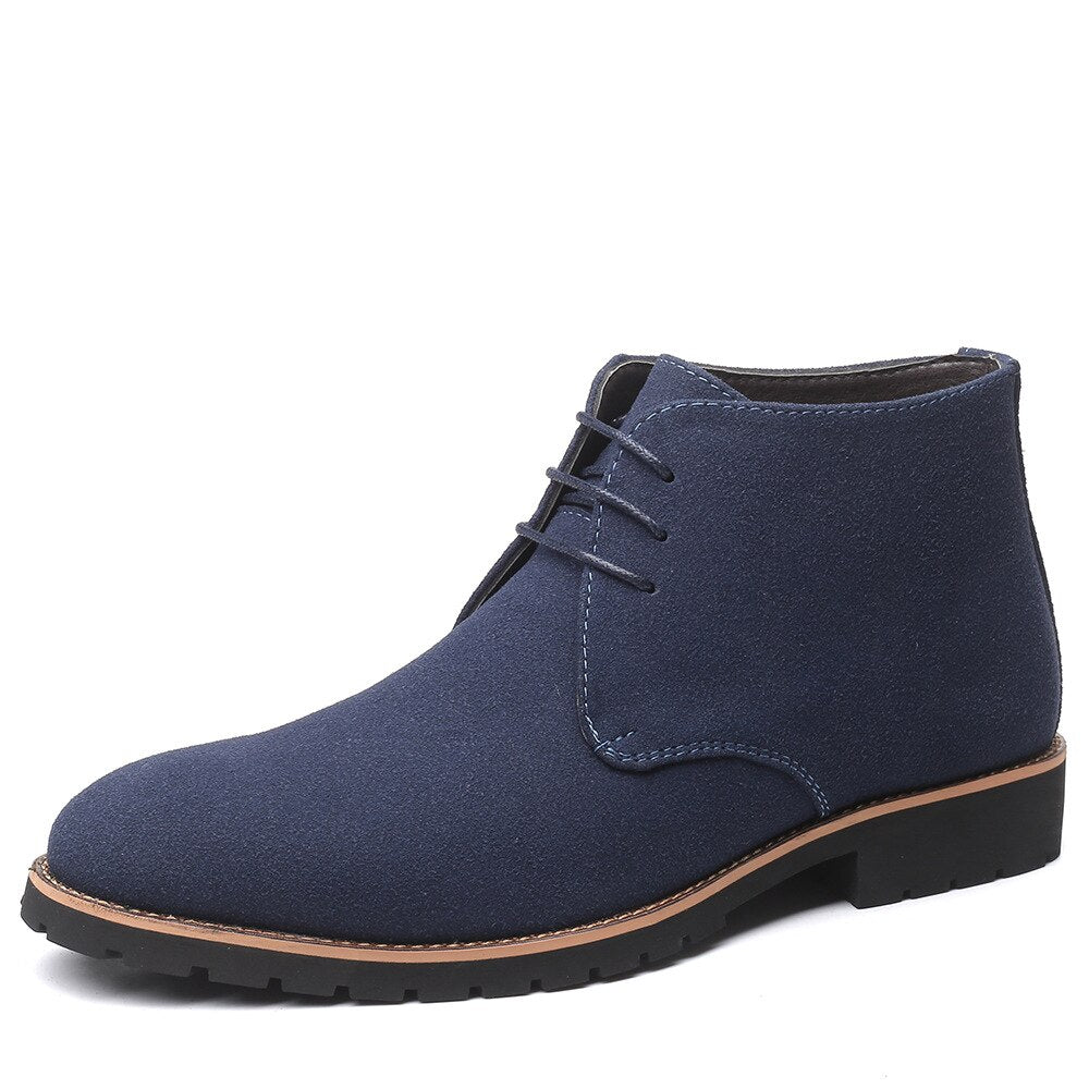 Lazaro™ | Heren Suède Desert Boots | Stijlvolle Casual Enkellaarsjes met Antislip Zool en Veterluiting